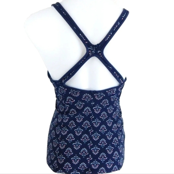 Patagonia Navy Floral Cross Back Tank - Picture 2 of 3